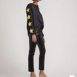 Cynthia Rowley Star Sleeve Silk Blouse